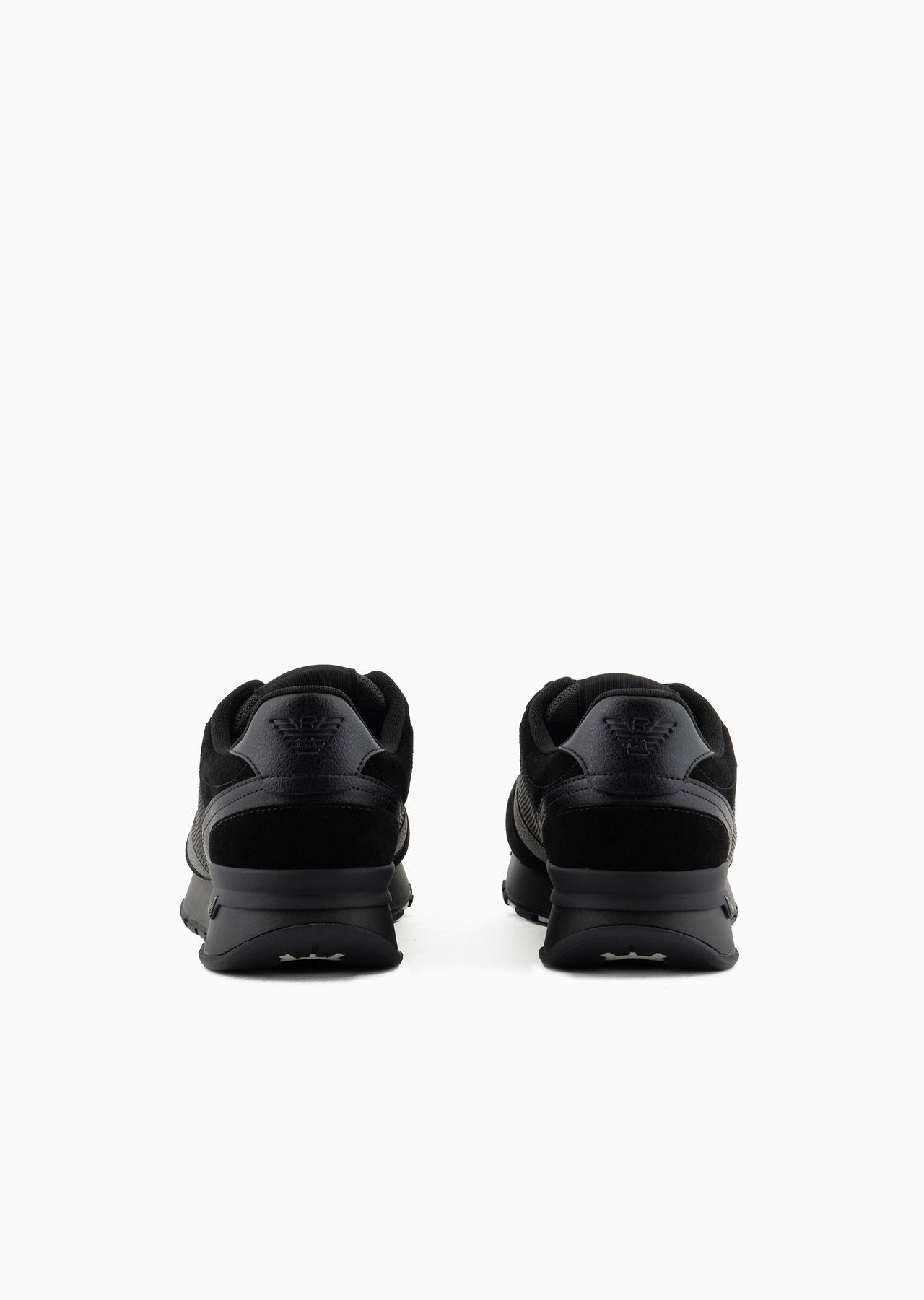 Mesh and suede sneakers with side eagle - 4