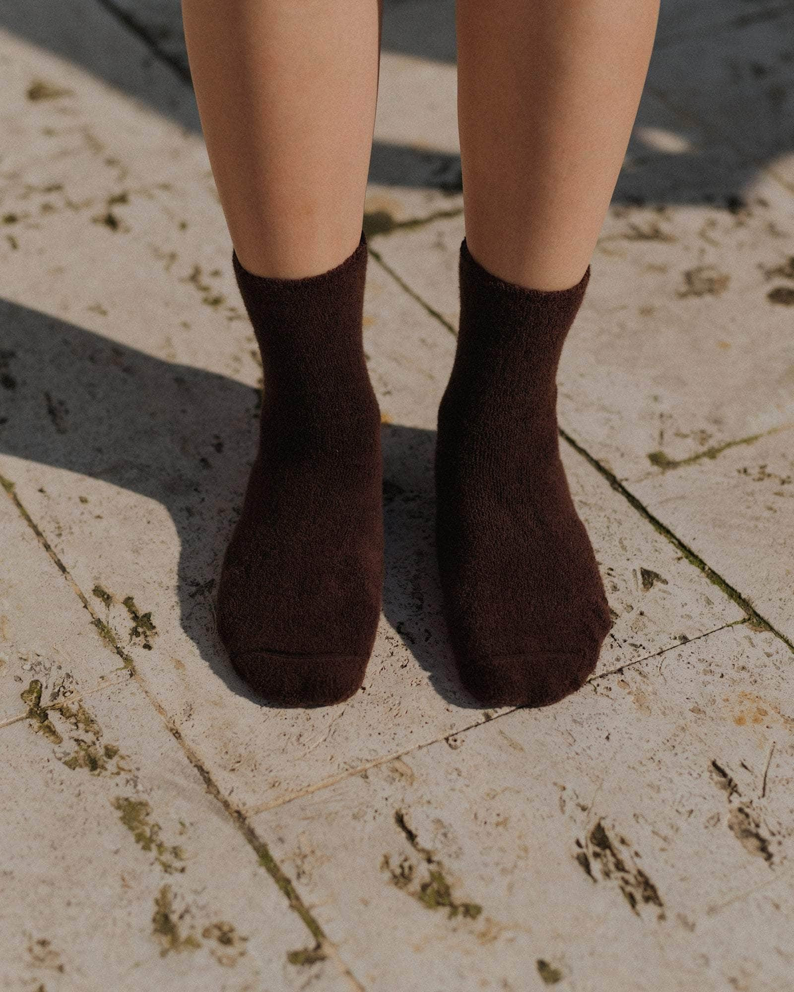 Buckle Overankle Socks - Textured Organic Cotton - 4