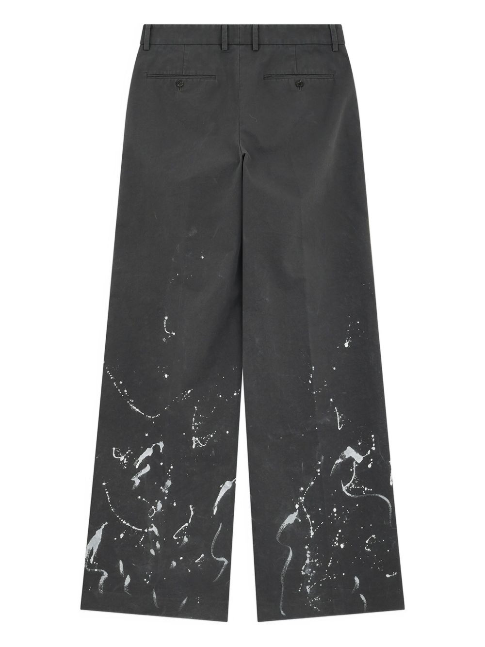 pleated paint-splatter trousers - 5