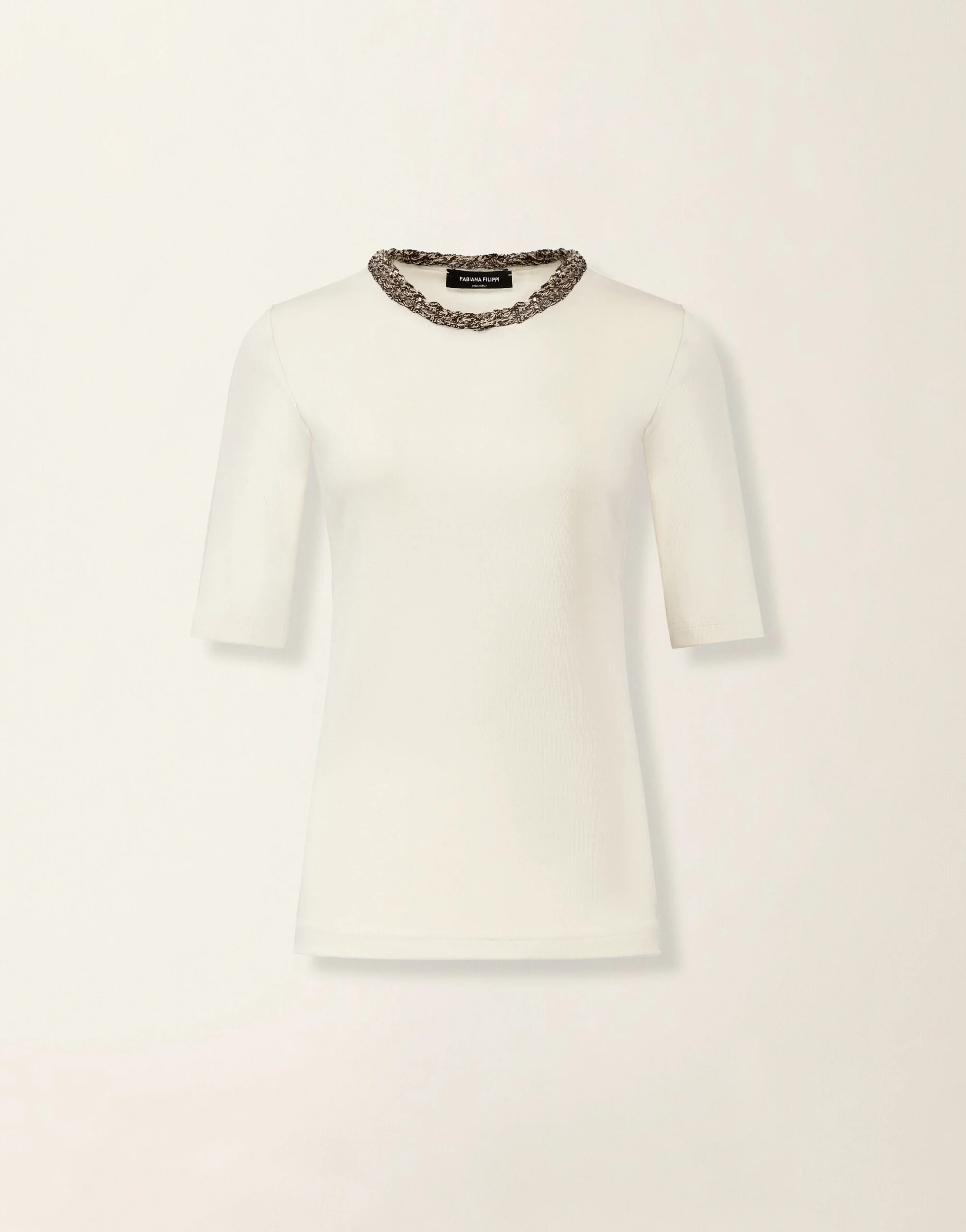 Ribbed cotton jersey T-shirt - 1
