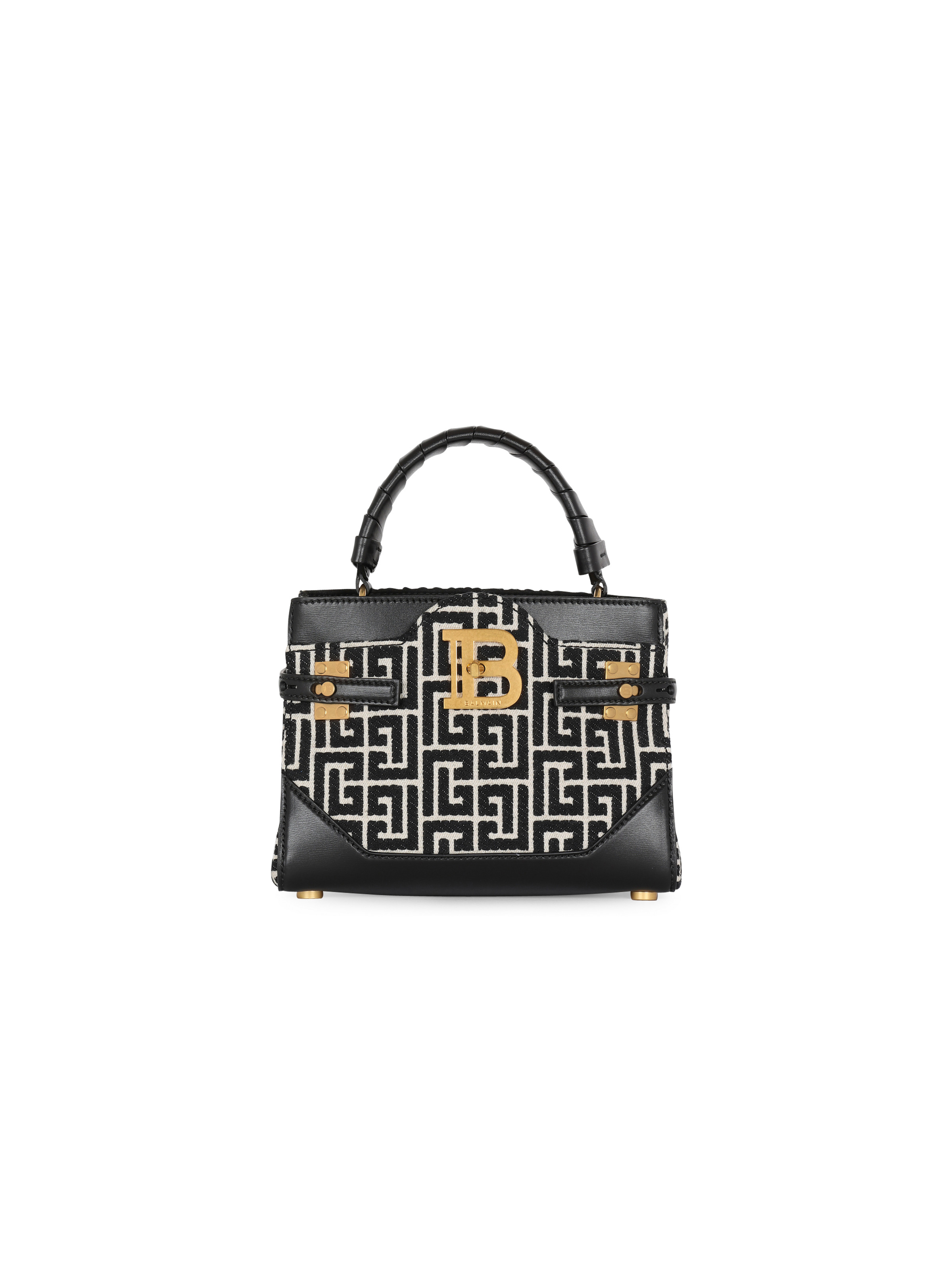 B-Buzz 22 Top Handle bag in leather with jacquard monogram - 1