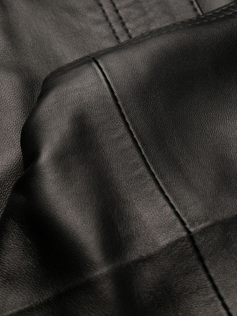 slim-fit leather flared trousers 7