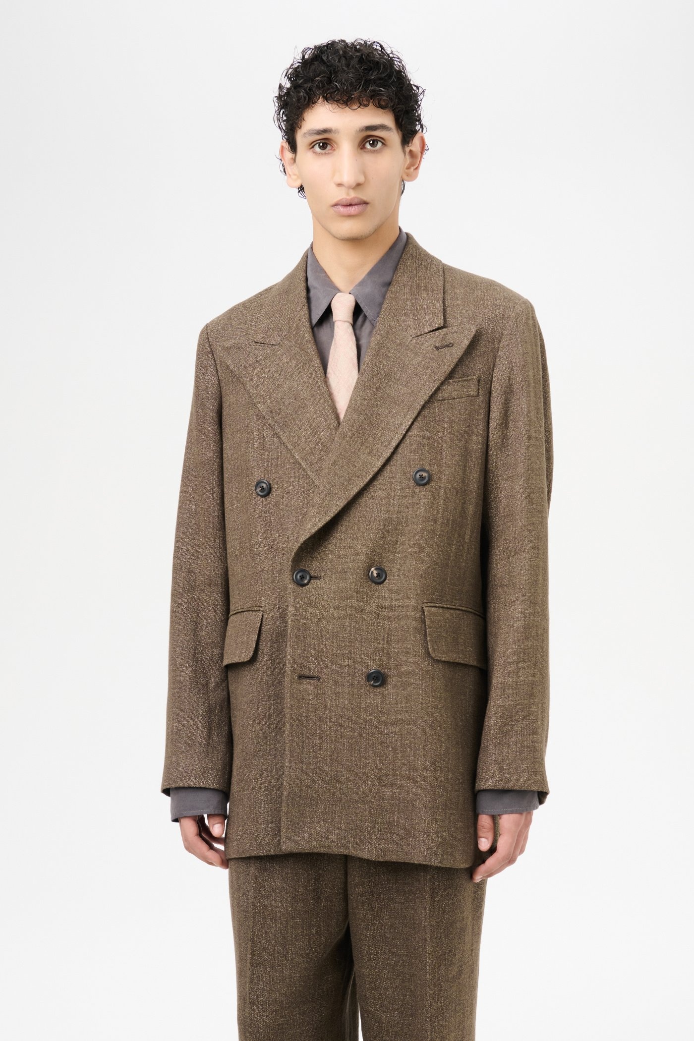 Sharp DB Blazer Tobacco Delave Linen - 3