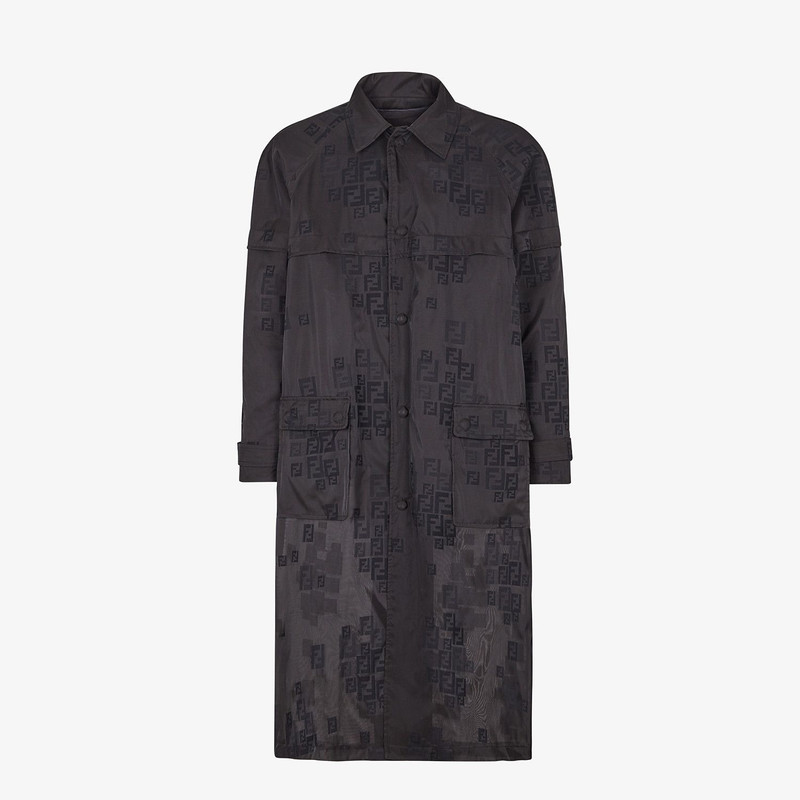 Black organza trench coat 1