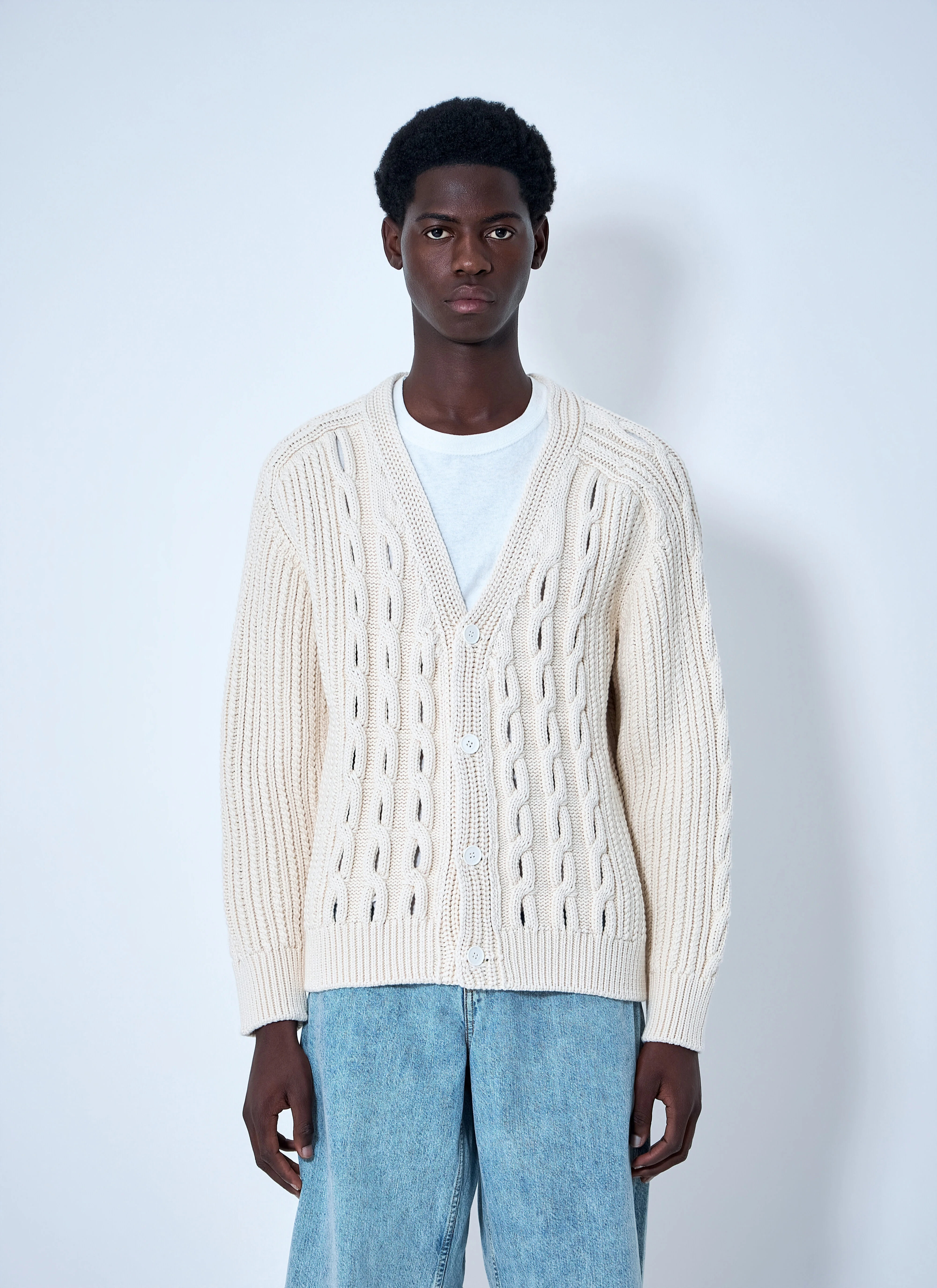 Cable Knit Cardigan - 1