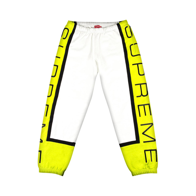 Supreme Paneled Sweatpant 'White' - 1