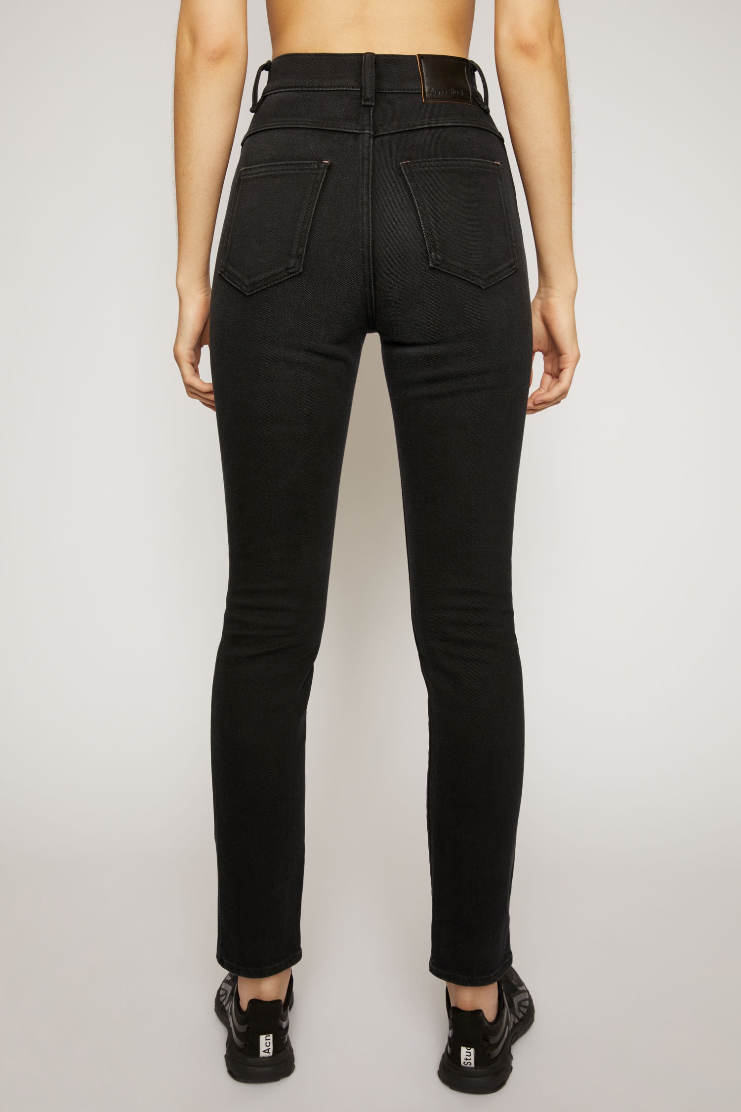 Super high-rise skinny jeans washed black - 3