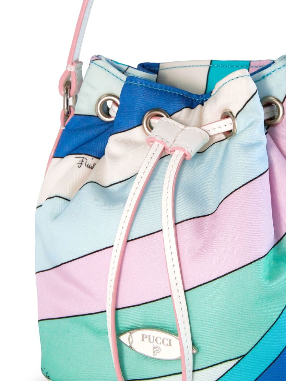 Yummy striped bucket bag - 5