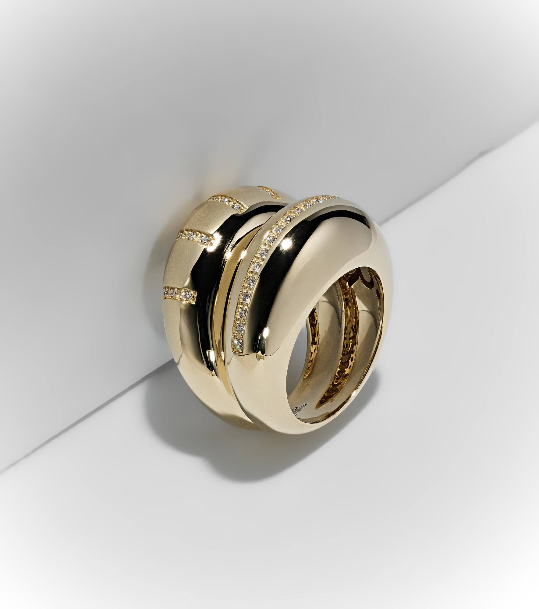 Apollonia 14kt yellow gold ring with diamonds - 5