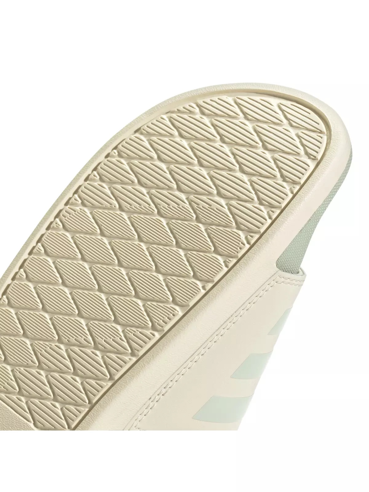 Adilette Comfort "Wonder White/Linen Green Metallic" Women's Slide - 8