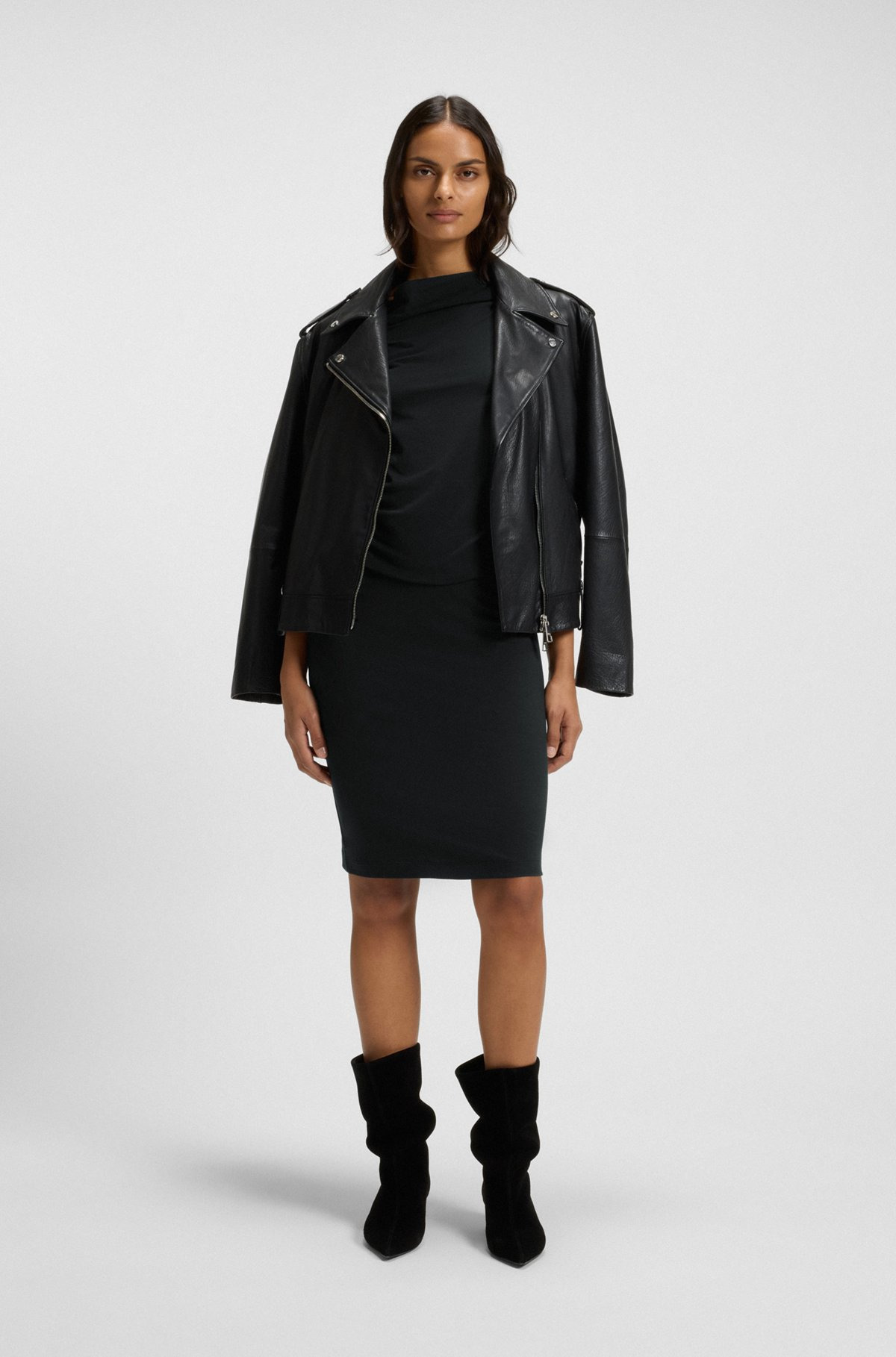 DRESS WITH ASYMMETRIC NECKLINE - 3