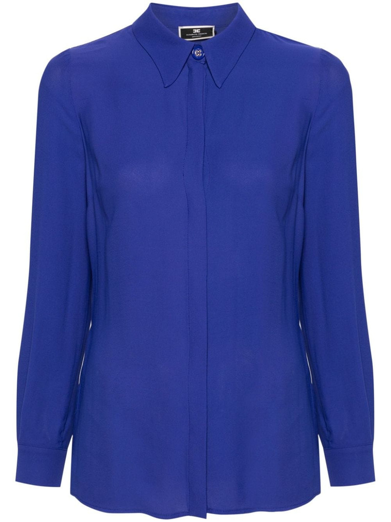 chain-link crepe blouse 1