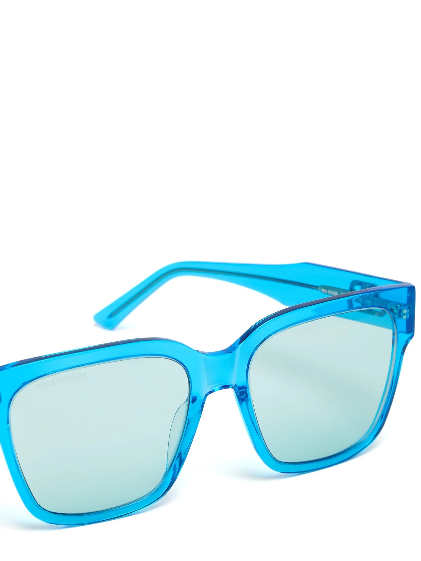 Logo-plaque square acetate sunglasses - 6