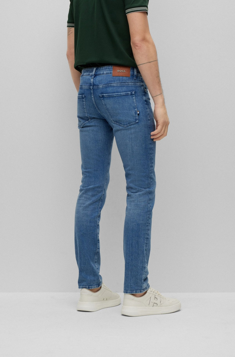 SLIM-FIT JEANS IN BLUE ITALIAN DENIM 4