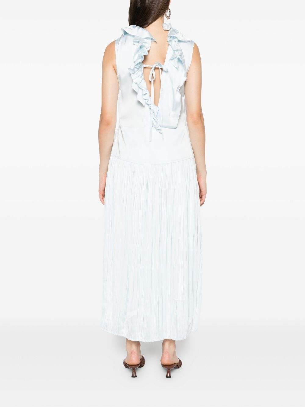 ruffled-neck maxi dress - 4