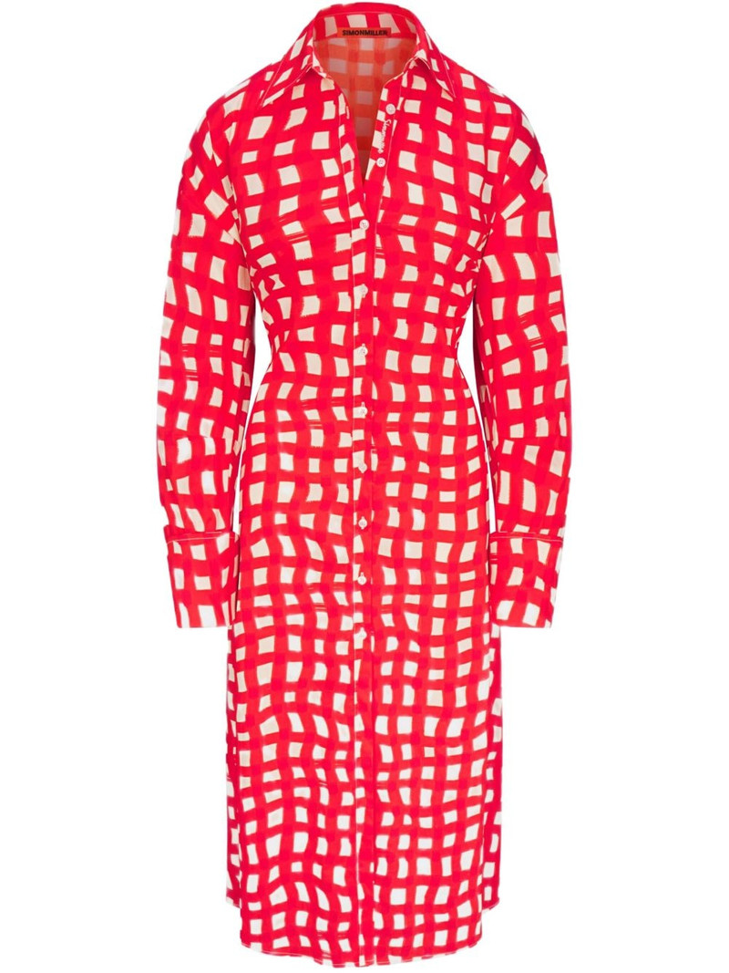 gingham midi dress 1