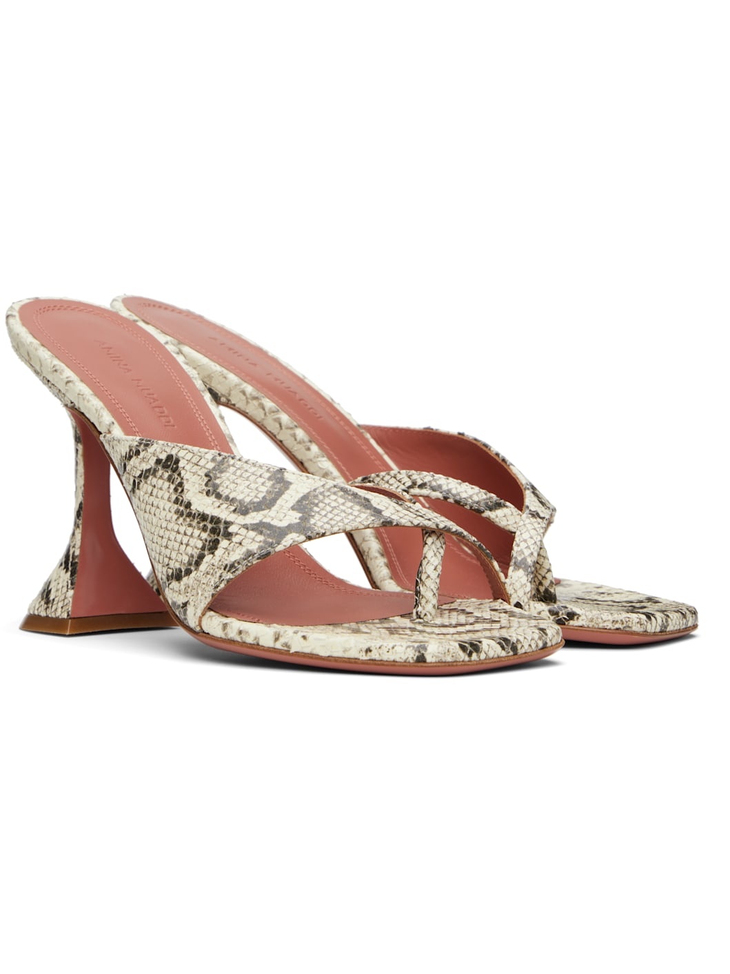 Off-White & Black Shiona Slipper Heeled Sandals - 4