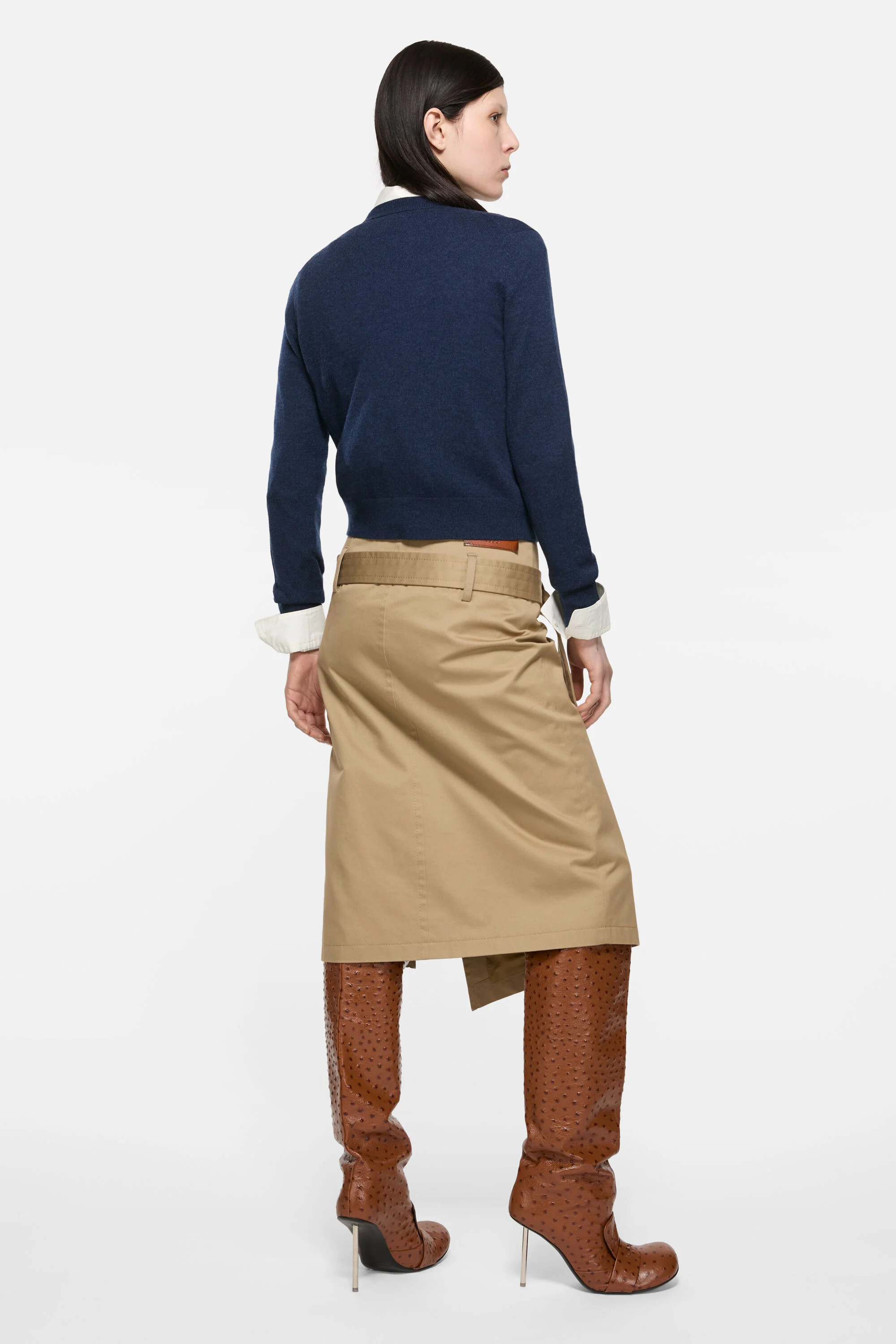 Cadigan yak wool - fitted fit - Navy melange - 3