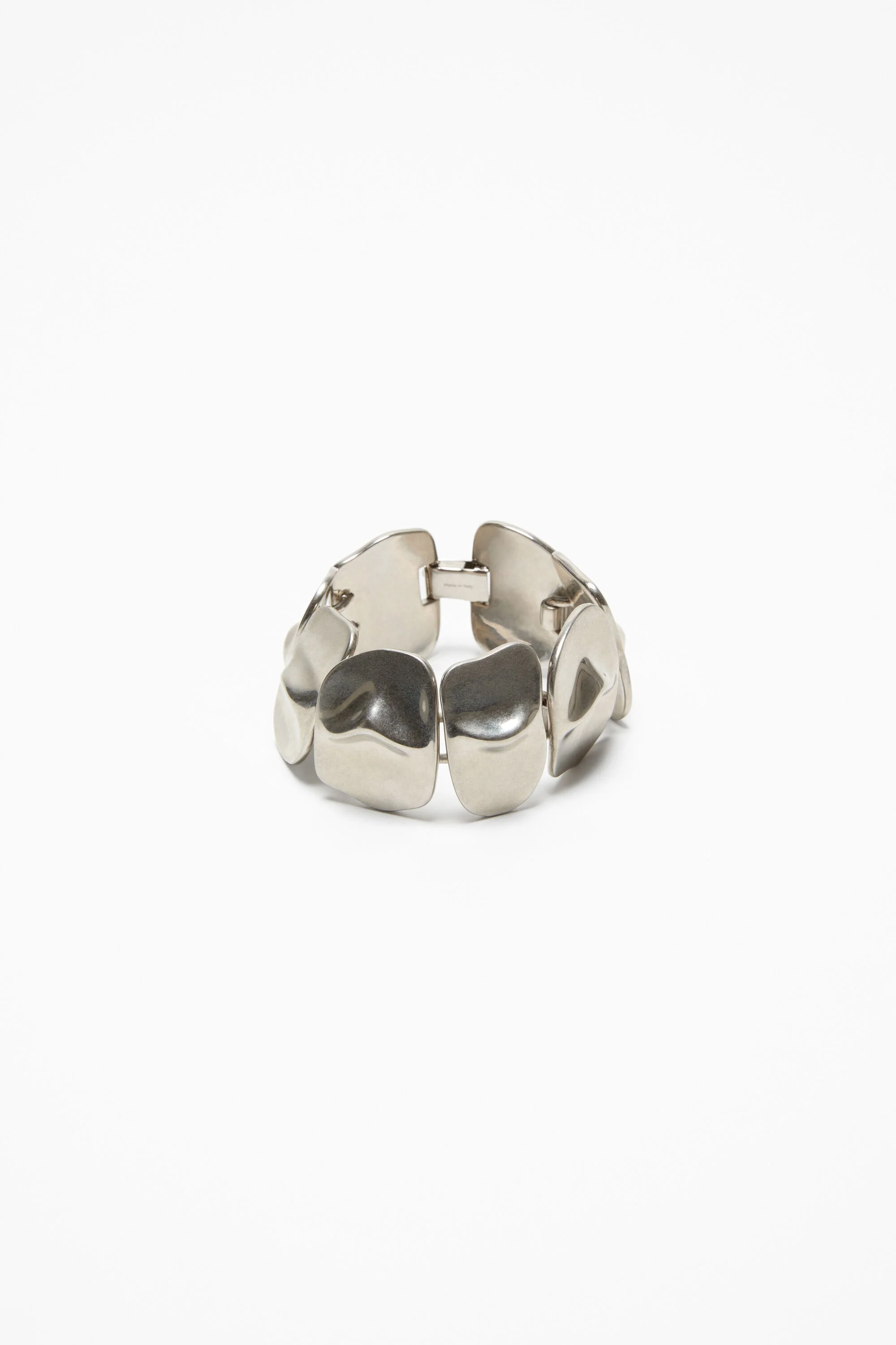 Brass croco scale bracelet - Silver - 1