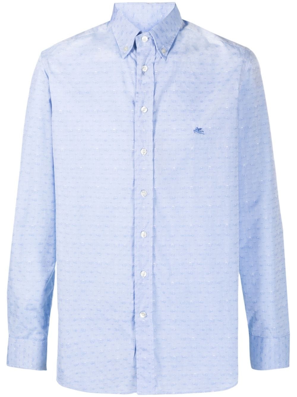 embroidered button-down shirt - 1