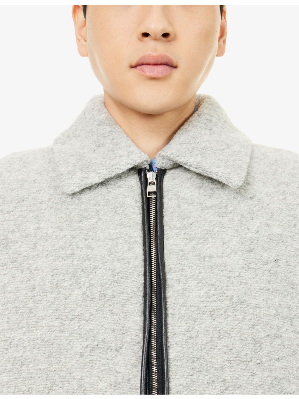 Contrast-Trim Relaxed-Fit Knitted Wool-Blend Jacket - 6