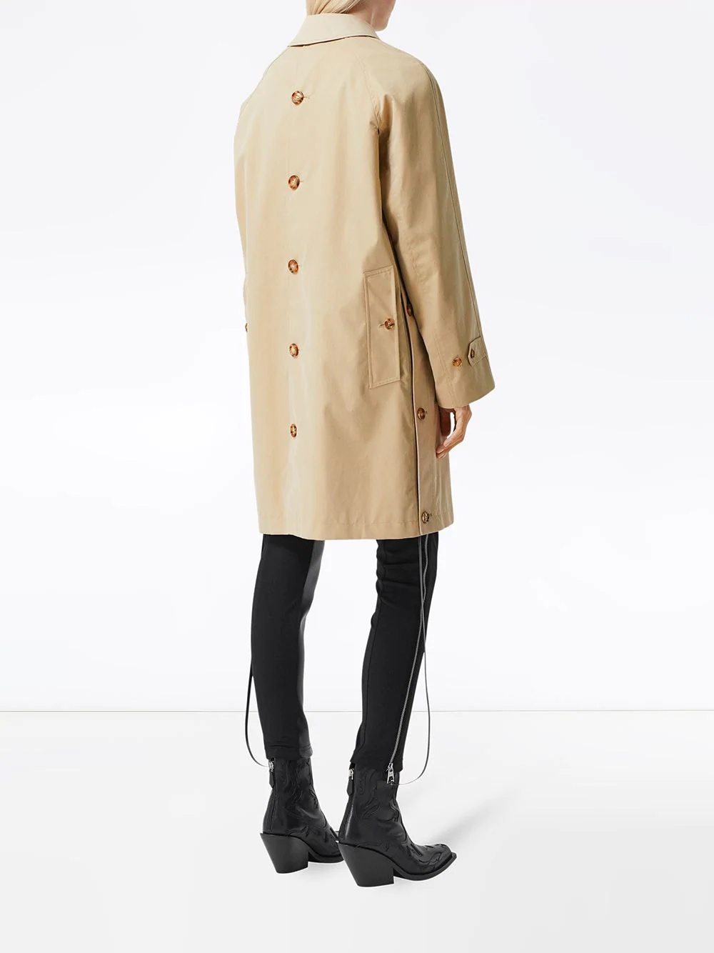 two-tone reconstructed car coat - 4