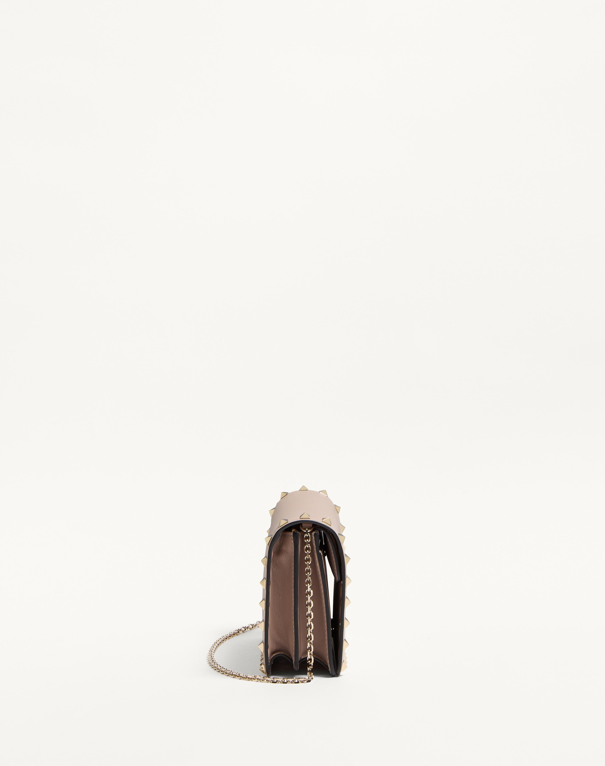 ROCKSTUD CALFSKIN CHAIN POUCH - 3