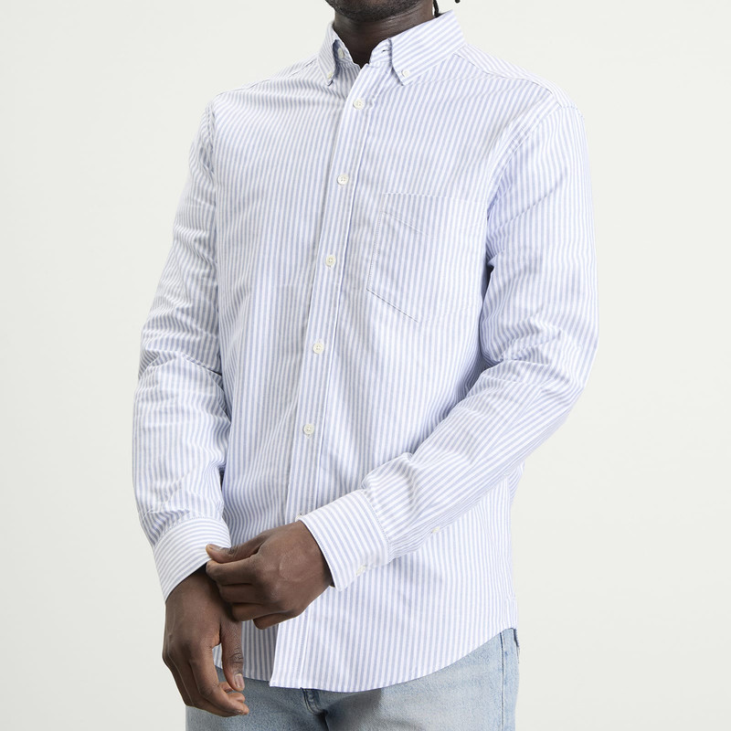 Portuguese Flannel Belavista Stripe Button Down Oxford Shirt 5