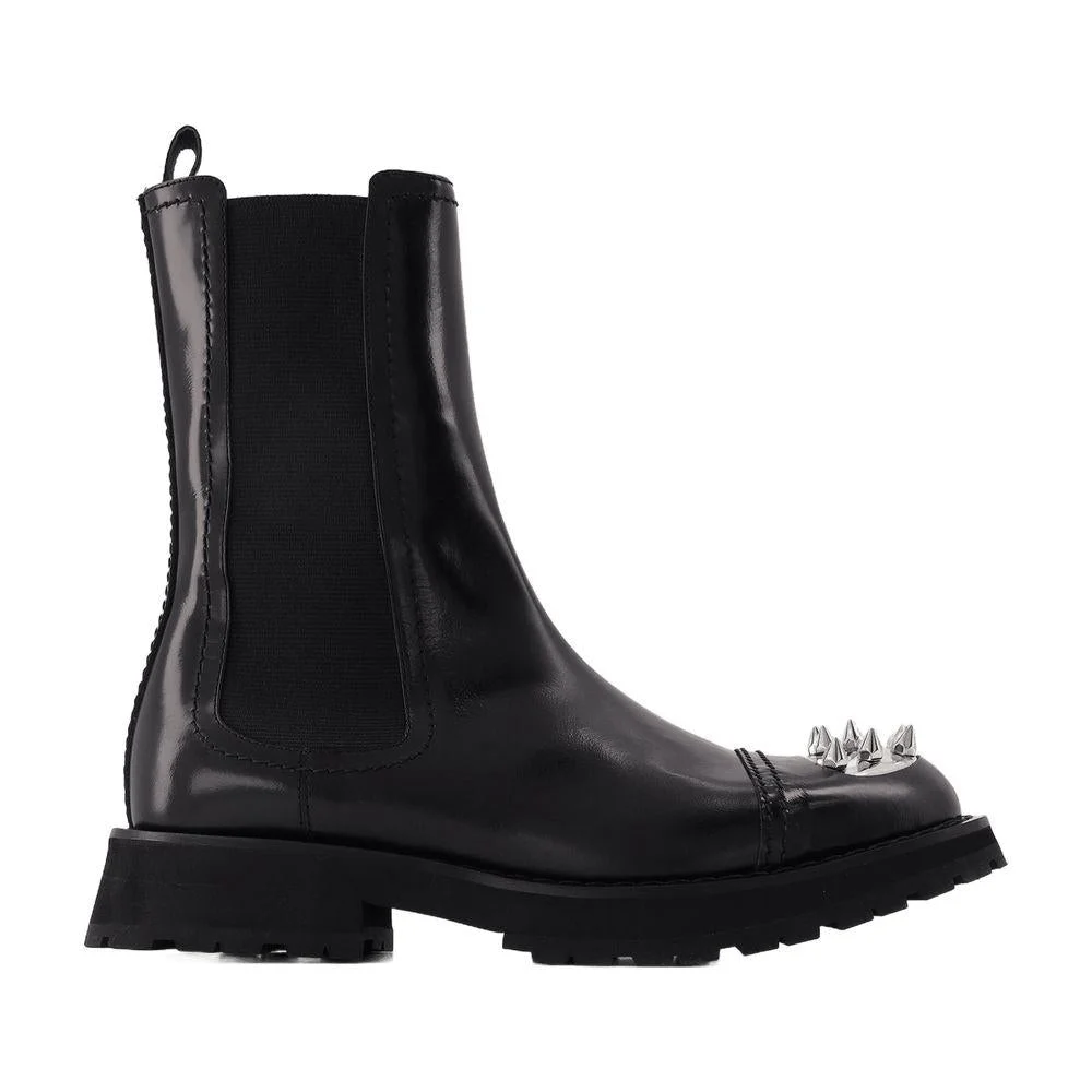 Alexander McQueen ALEXANDER MCQUEEN ANKLE BOOTS WITH STUDS - 1