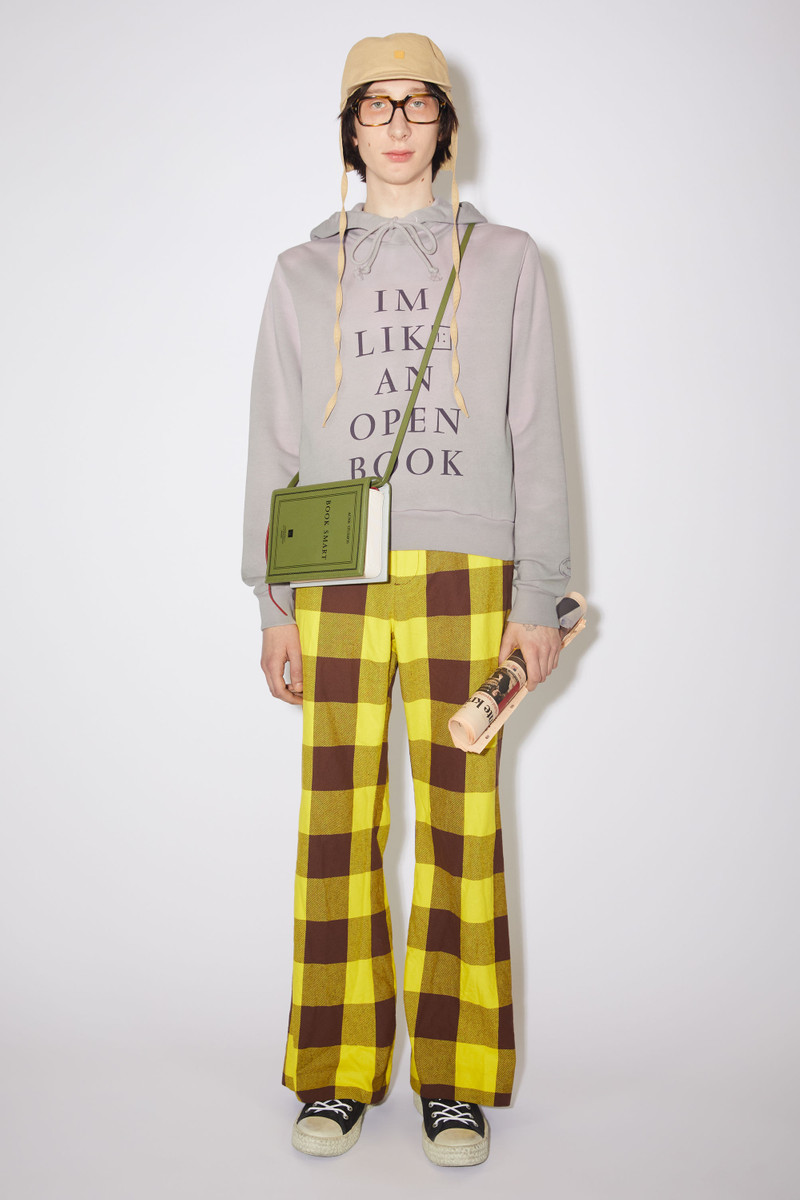 Acne Studios Heat reactive hooded sweatshirt - Grey/purple outlook