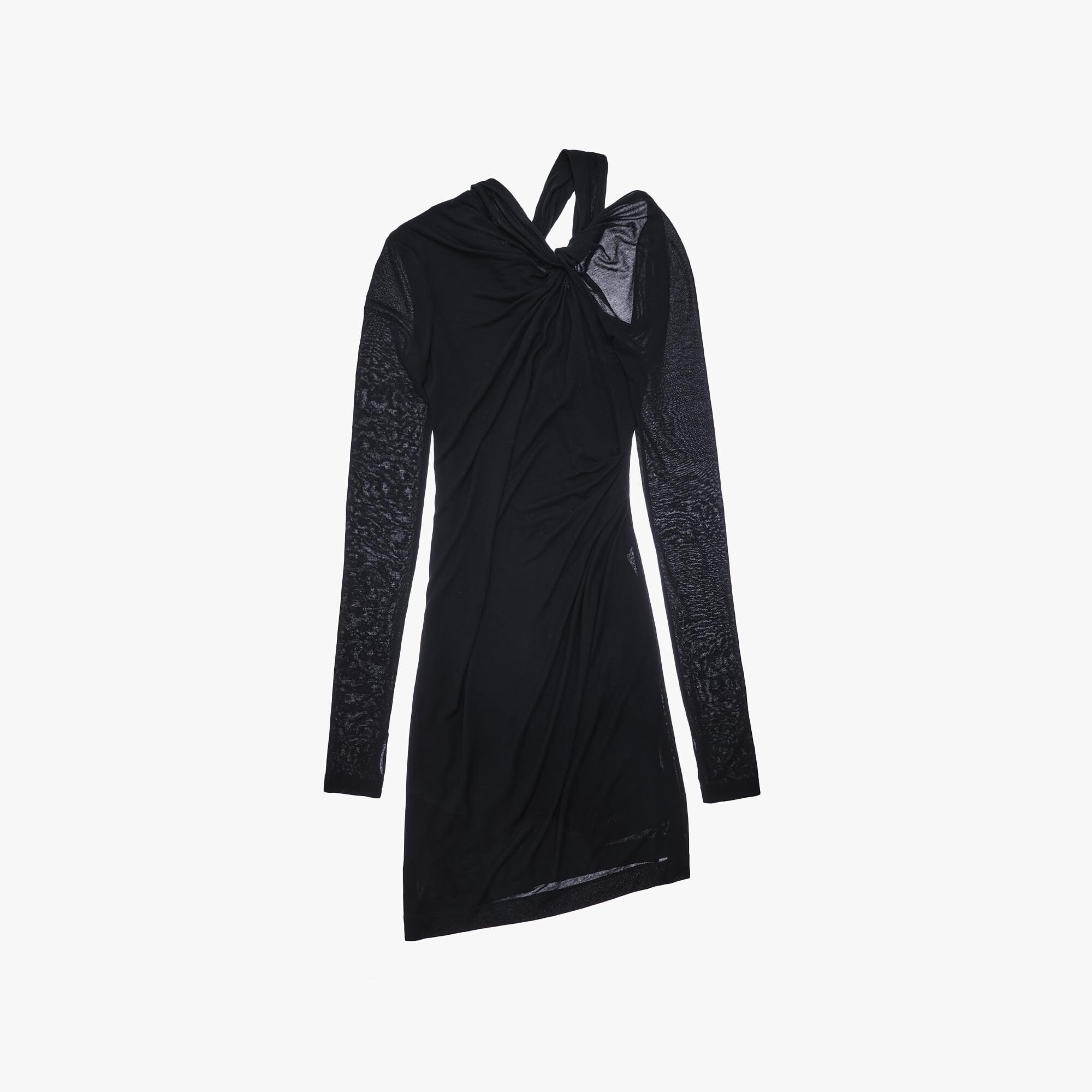 TWISTED ASYMMETRIC MINI DRESS - 1