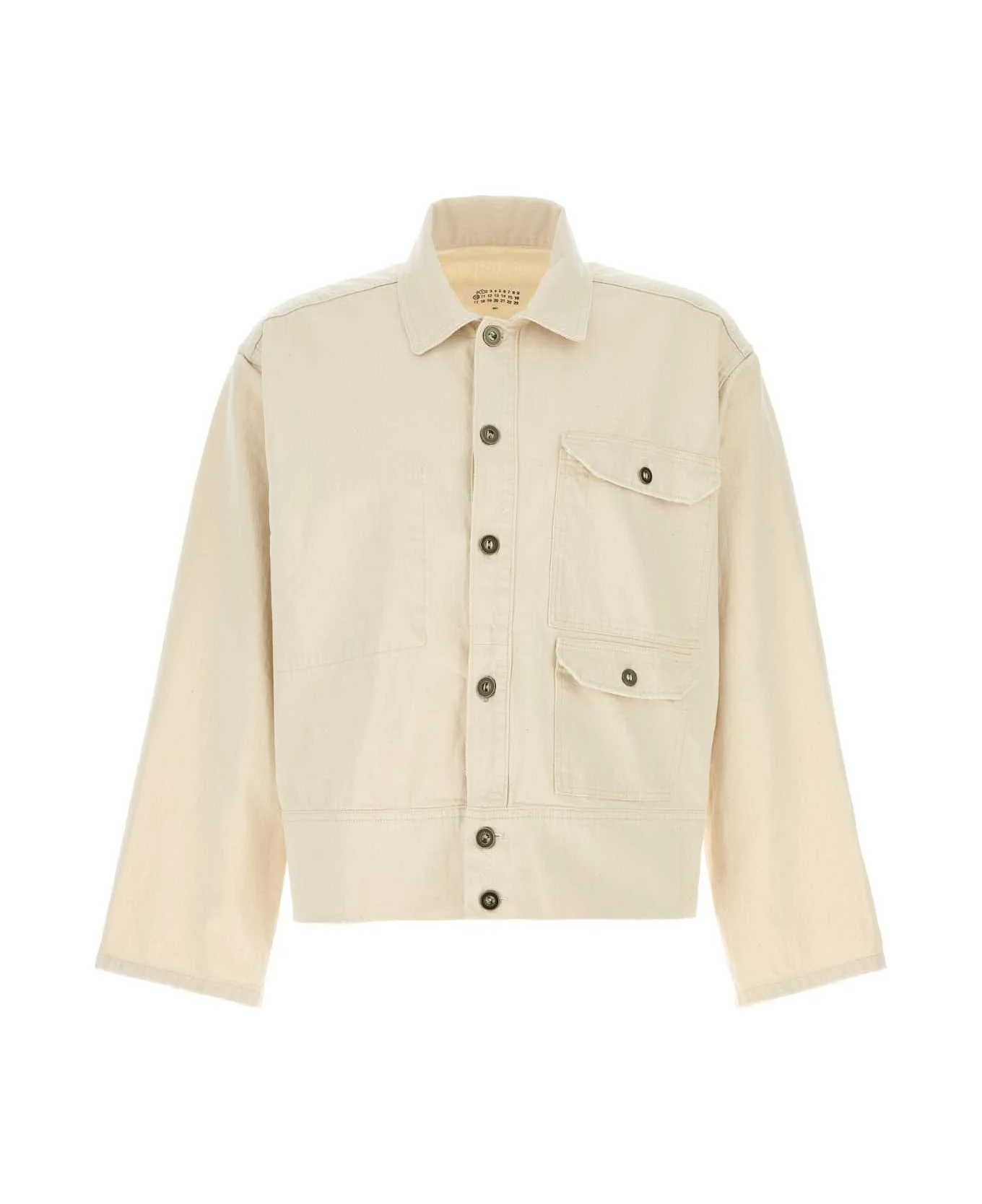 Melange Sand Denim Jacket - 1