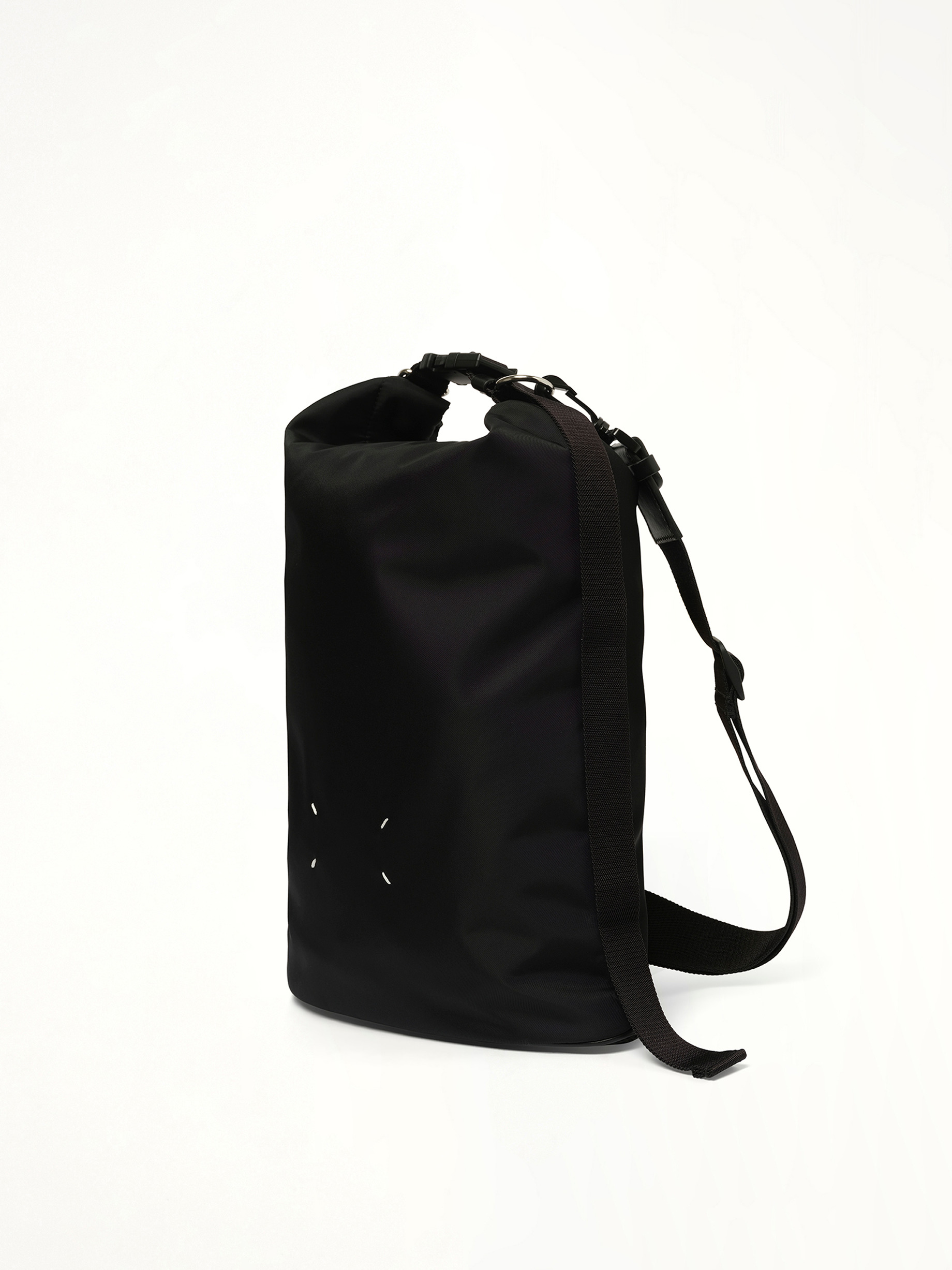 High Tech Roll Up Backpack in Black - 2