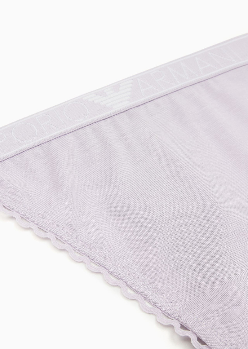 EMPORIO ARMANI ASV Dreamy Lace certified viscose thong outlook