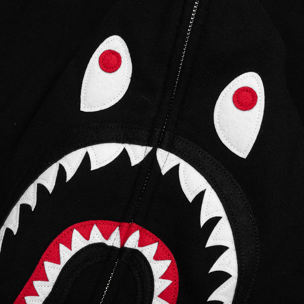2ND SHARK FULL ZIP HOODIE - BLACK - 3