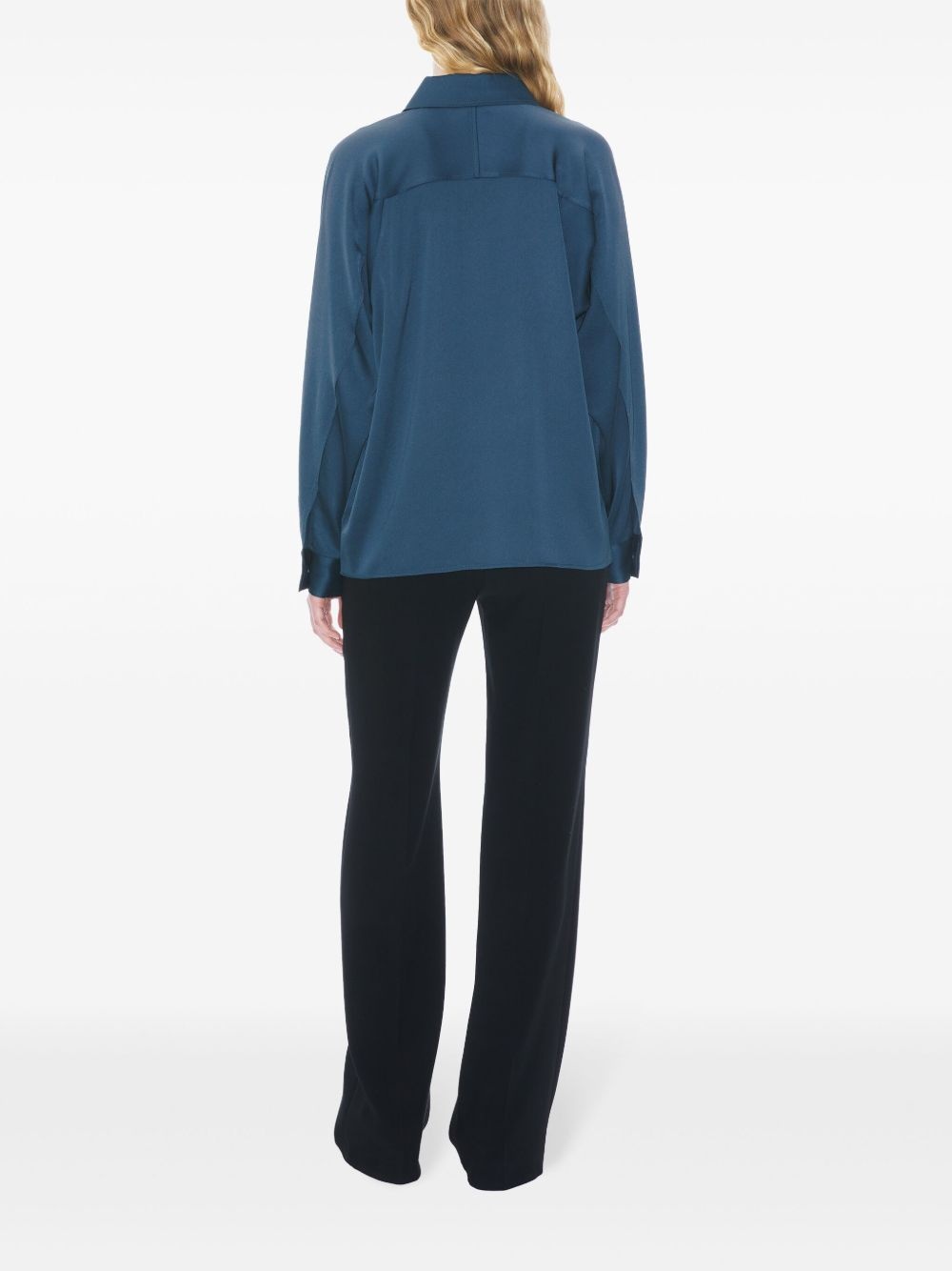 Shiny patch-pocket blouse - 3