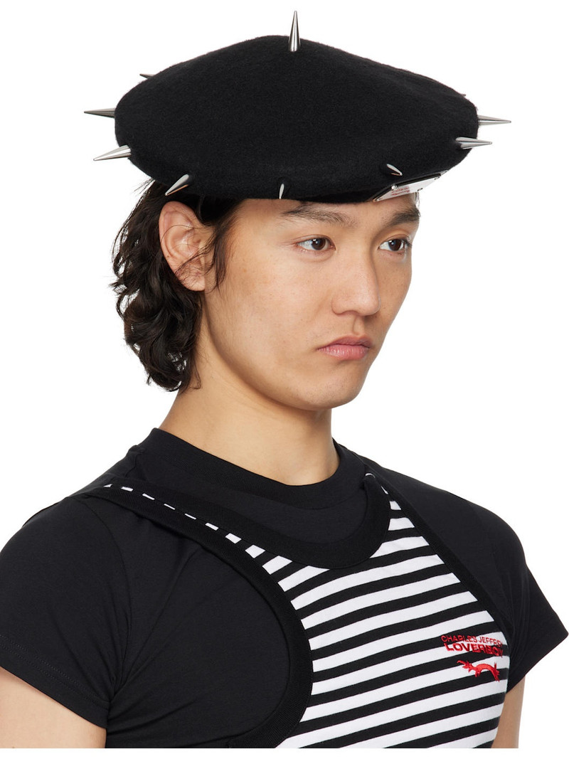 CHARLES JEFFREY LOVERBOY Black Spikey Beret outlook