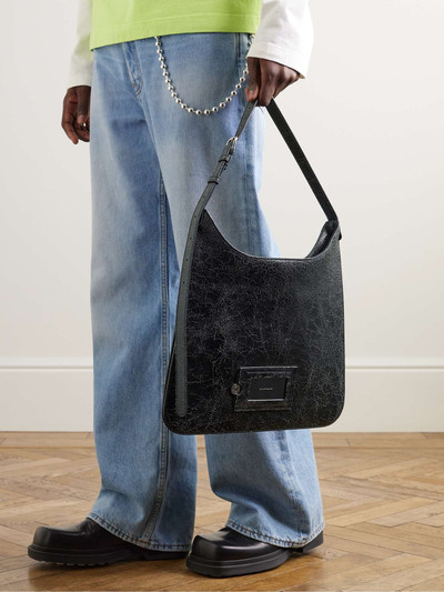 Acne Studios Platt Cracked-Leather Messenger Bag outlook