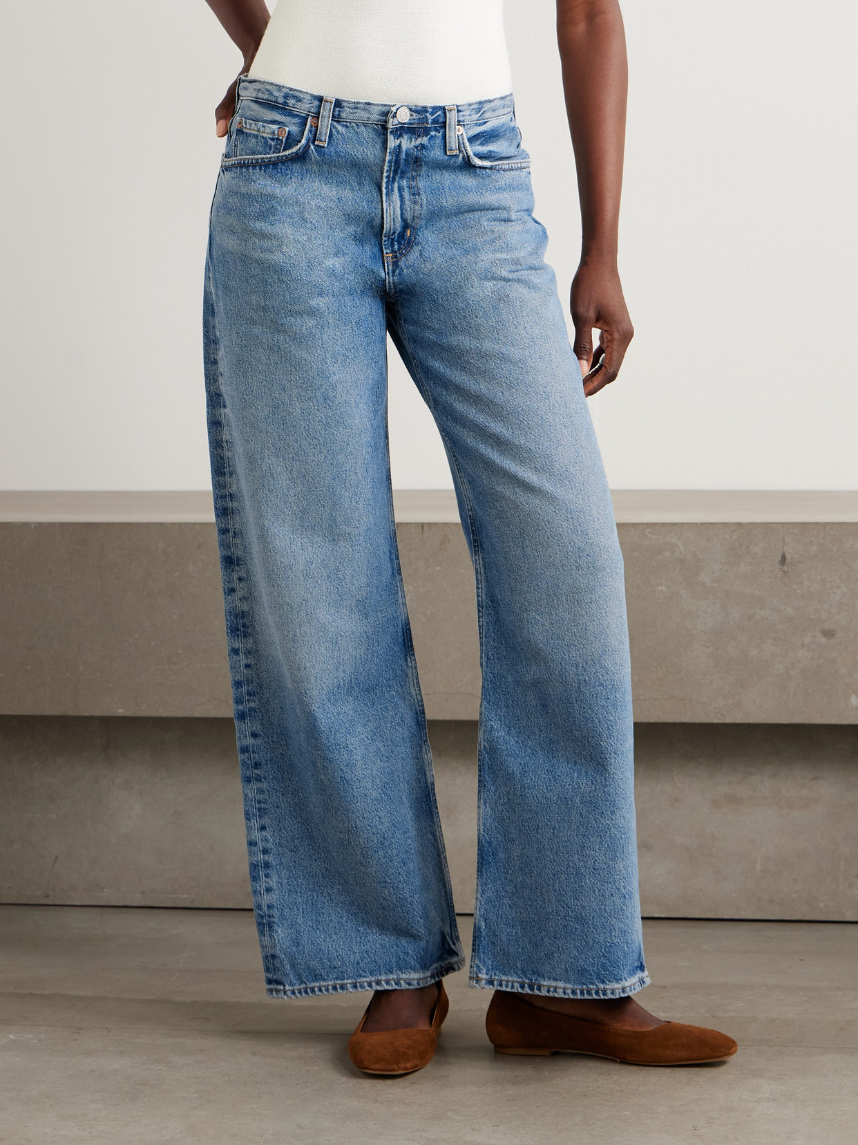 Kiera Mid-rise Wide-leg Organic Jeans - 4