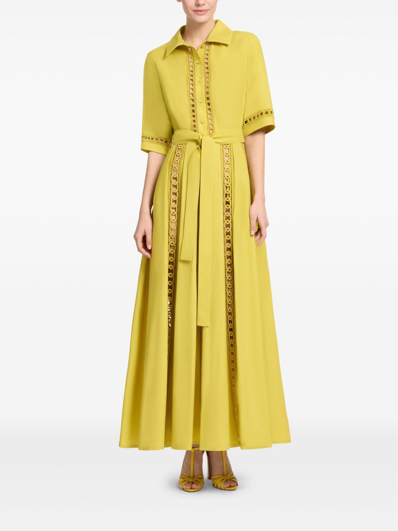 ELIE SAAB trim-embellished shirt maxi dress outlook