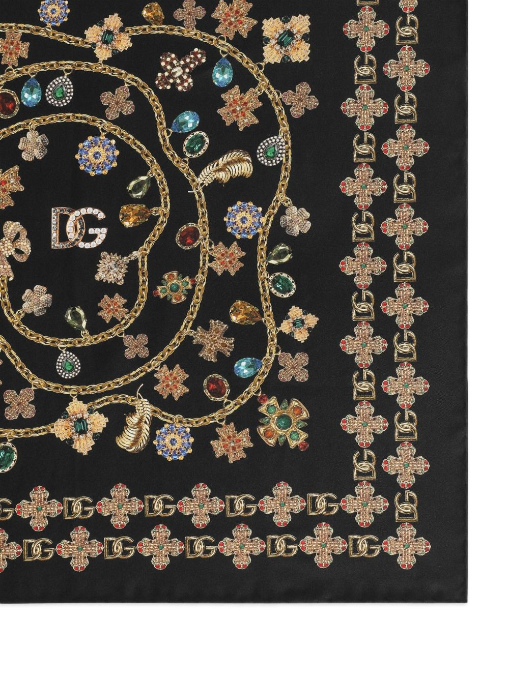 embroidered floral silk scarf - 2