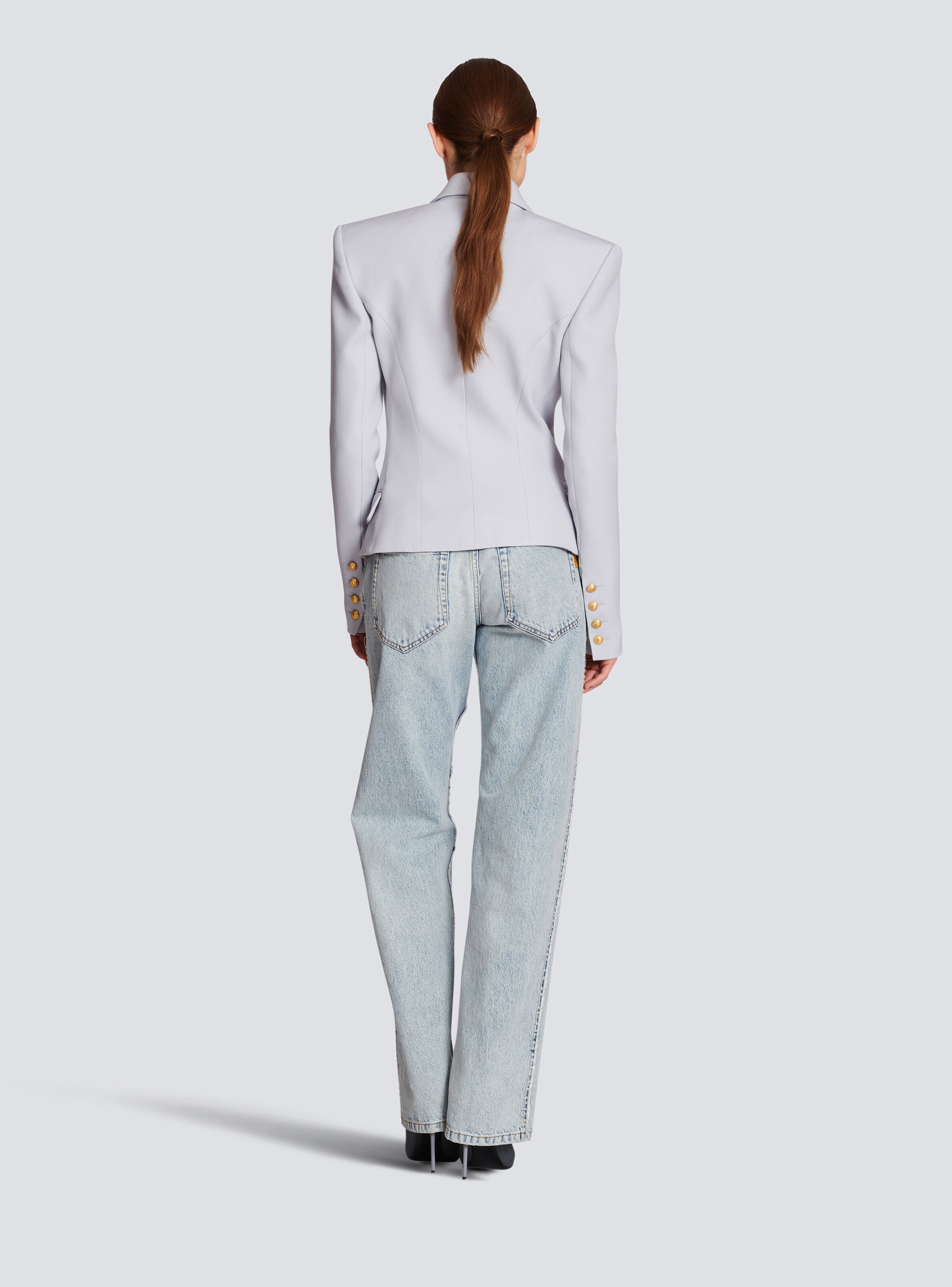 Wool double-breasted blazer - 4