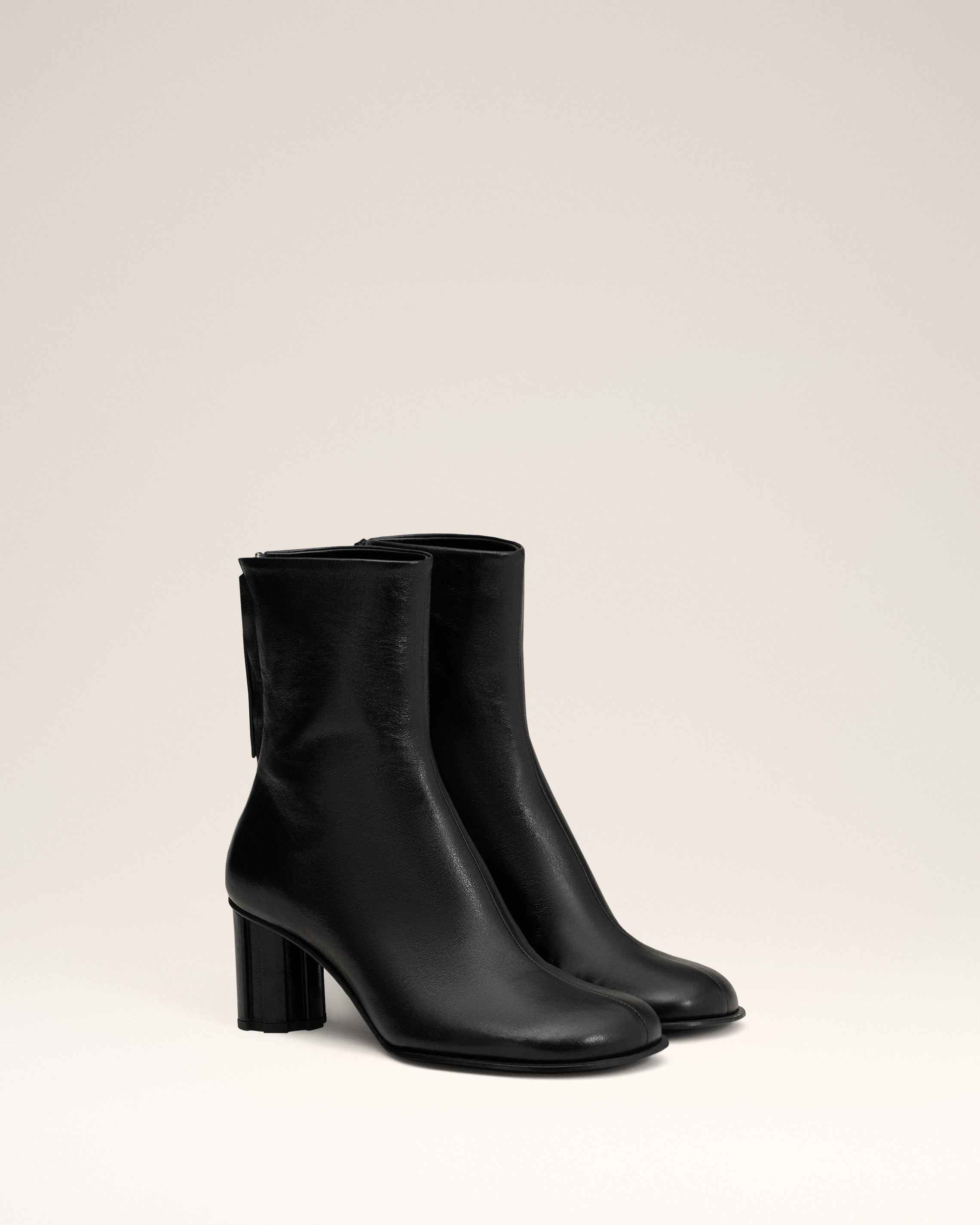 BLACK LEATHER PIANO BOOTS - 3