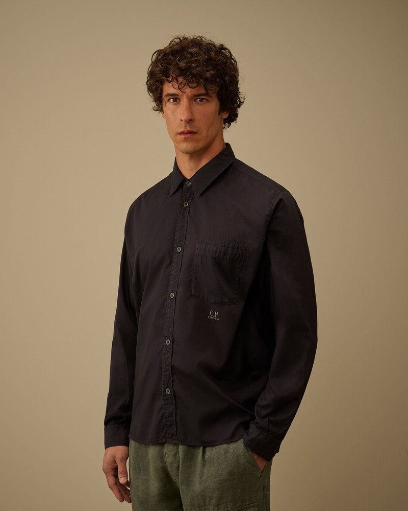Light Mussola Long Sleeve Button Shirt 3