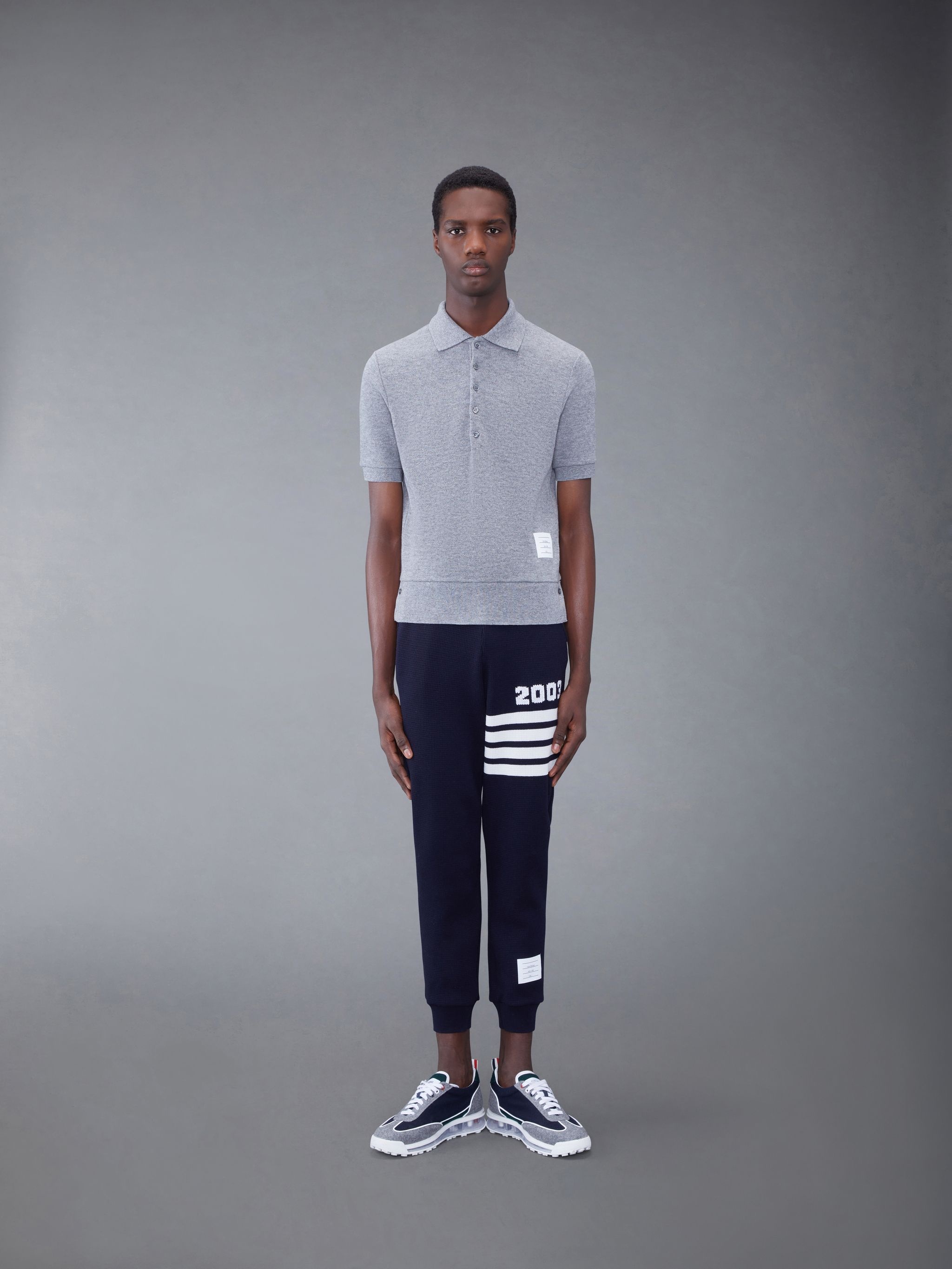 Thom Browne CASHMERE PIQUE 2003 RIB CUFF POLO