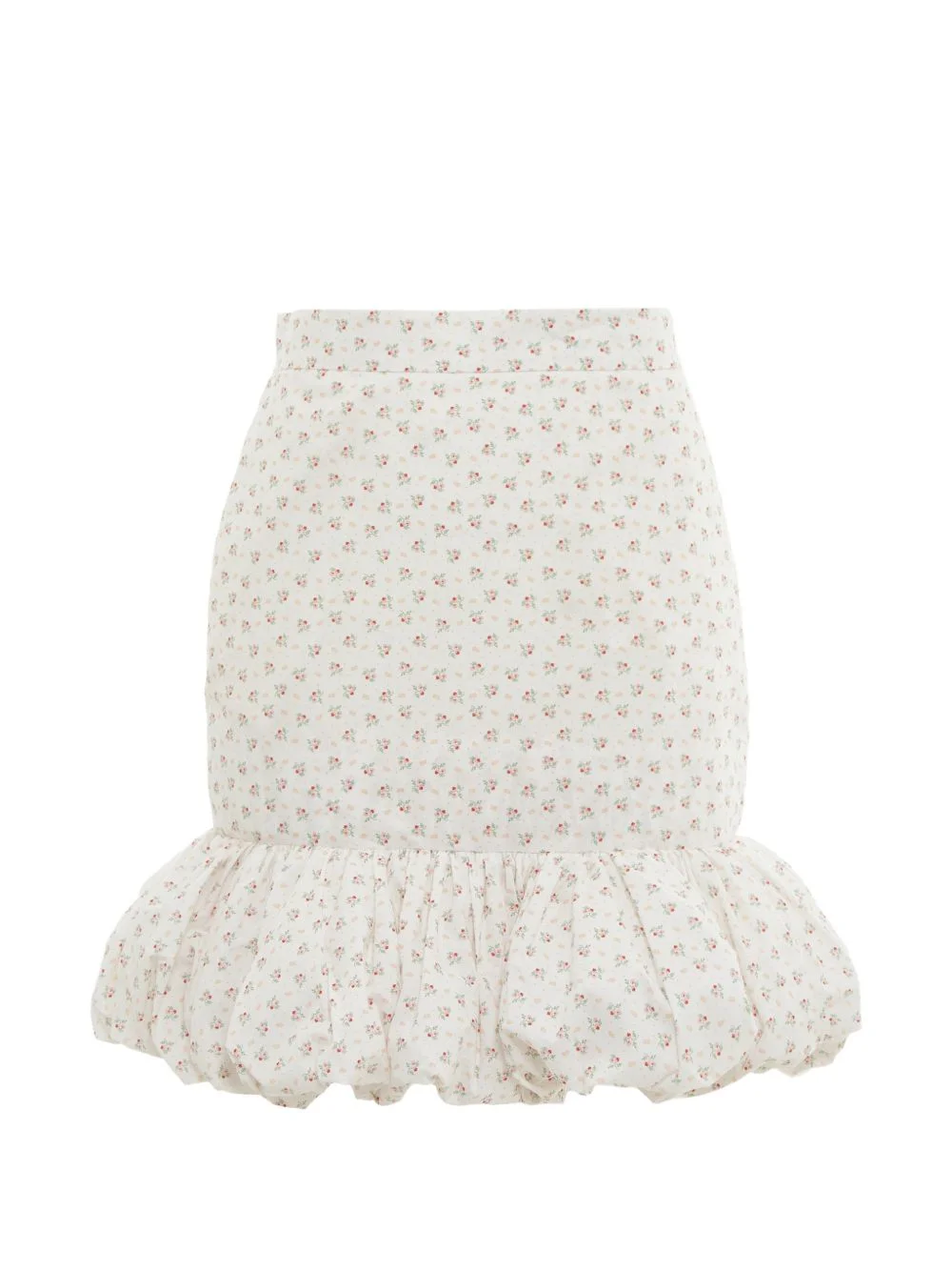 floral-print bubble-hem skirt - 1