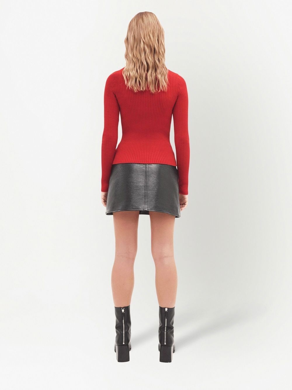 logo-patch mock-neck sweater - 4
