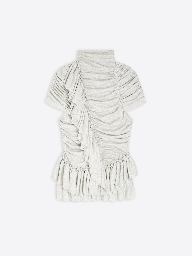 RUFFLED HIGH NECK TOP 1