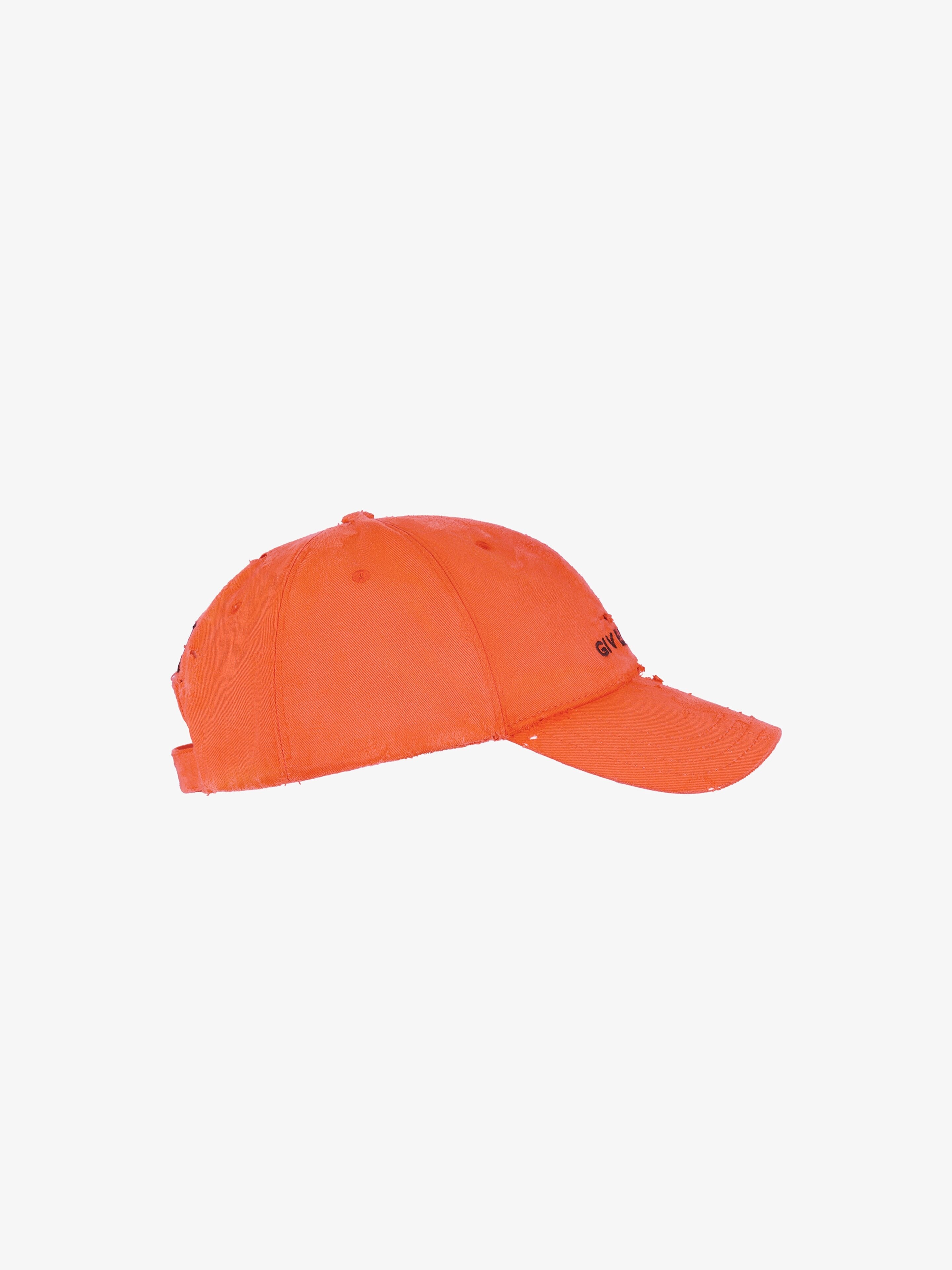 GIVENCHY EMBROIDERED CAP IN RIP AND REPAIR COTTON - 3
