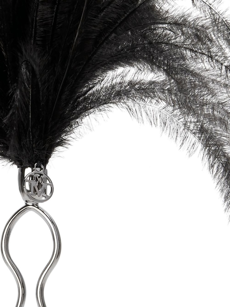 MAISON MICHEL Olivia feather-embellishment hair clip outlook